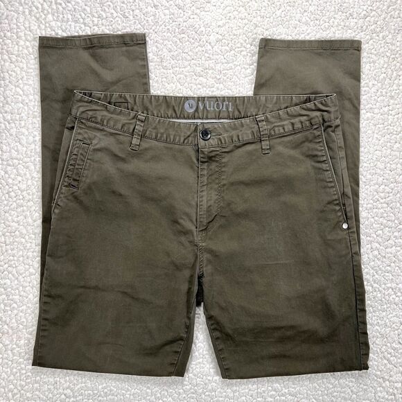Vuori Cruise Chino Pants Men’s 33x30 Olive Stretch Performance Smart Casual - Picture 1 of 13